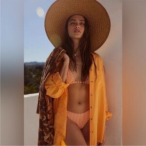 Free People Happy Hour Poplin Top